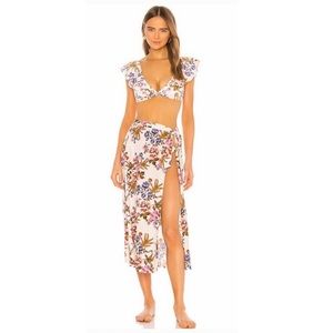 Revolve Tori Praver Kayla Hollywood Floral Cover Up Skirt in Star Size Small